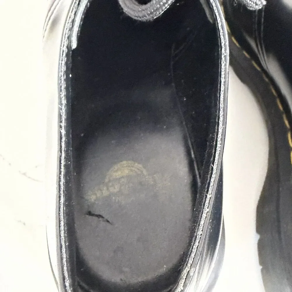 Dr Martens Smooth Black Leather Oxford Shoes 21084 Men's Sz 9 Women's 10L